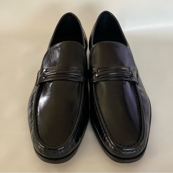 Florsheim Como Black Leather Moc Toe Strap Loafer Slip On 17089-01 Size 8.5 3E main image 9